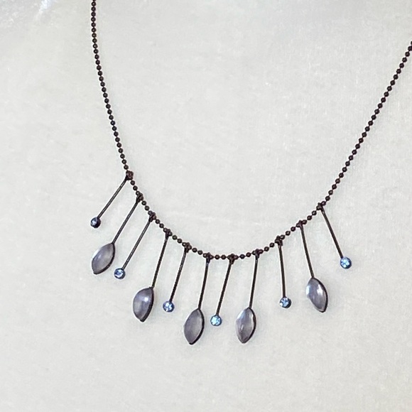 Express Boho Hanging Moonstone Pendant Necklace - Picture 3 of 4